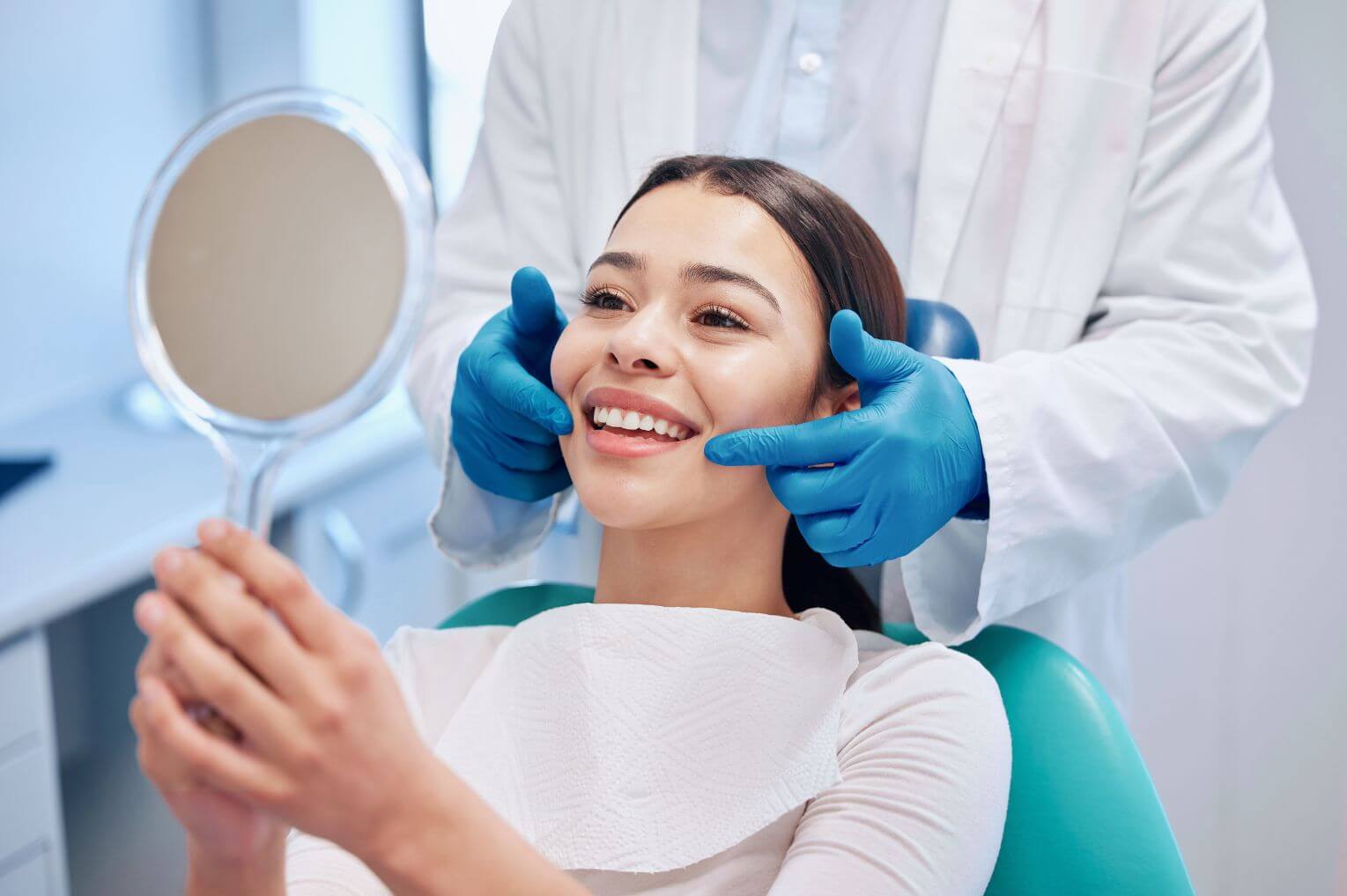 Girl at dental consultation at 19 wimpole street dental in london