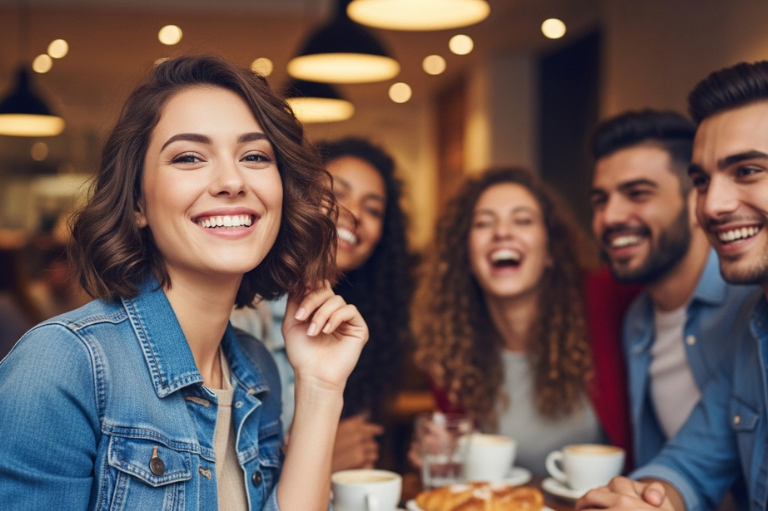 young lady smiling after aesthetic dentistry treatment at 19 wimpole street dental practice